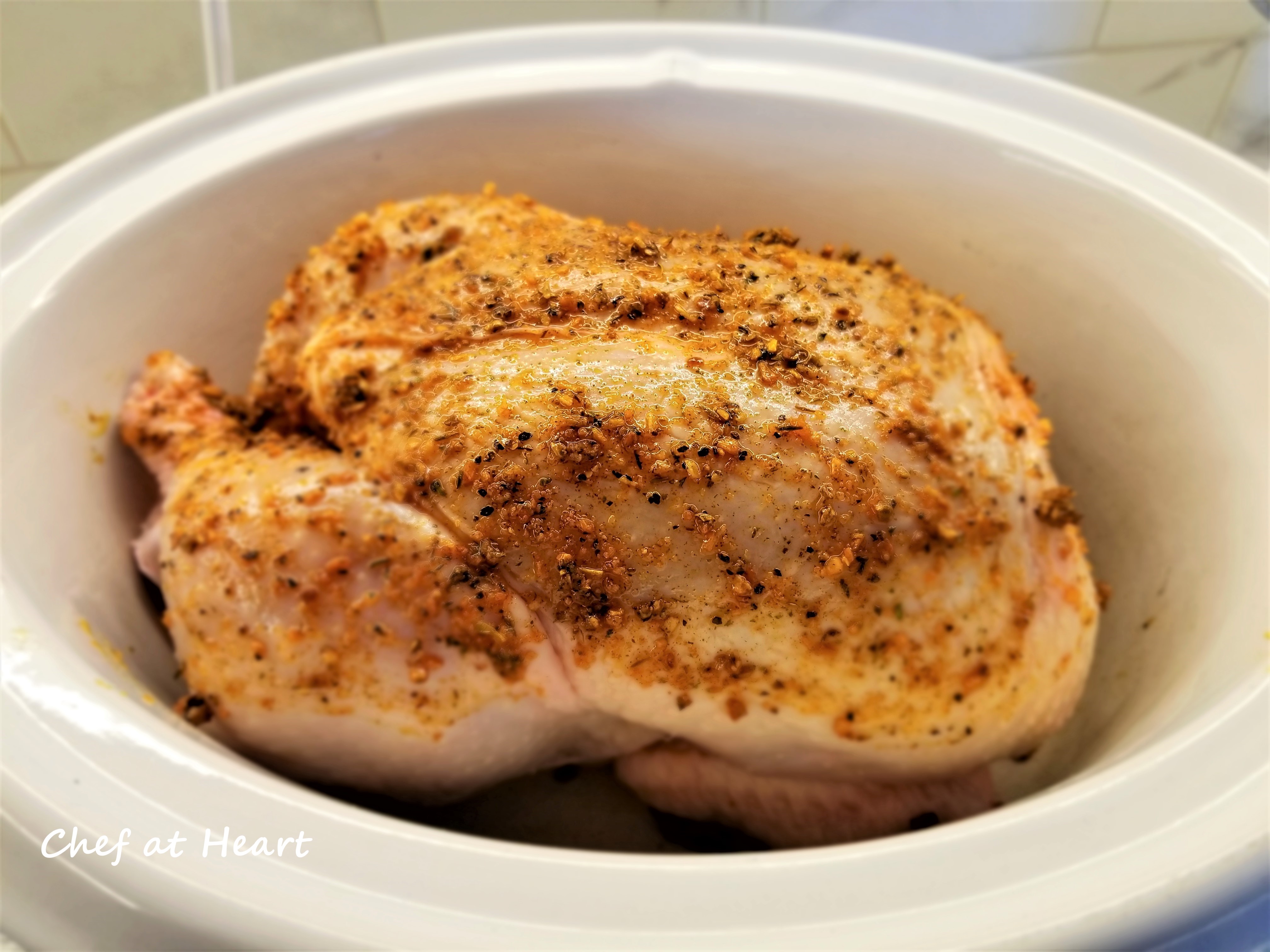 whole chicken in slow cooker